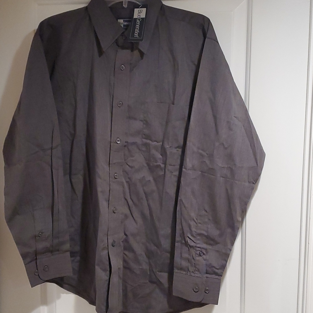 Blue generation men's crossweave l/s shirt